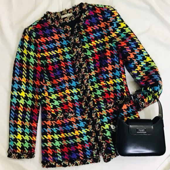 Alice + Olivia Andreas Frayed Blazer  NWOT - Picture 13 of 16